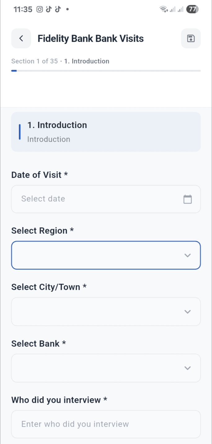 Collect data online and offline — mobile
